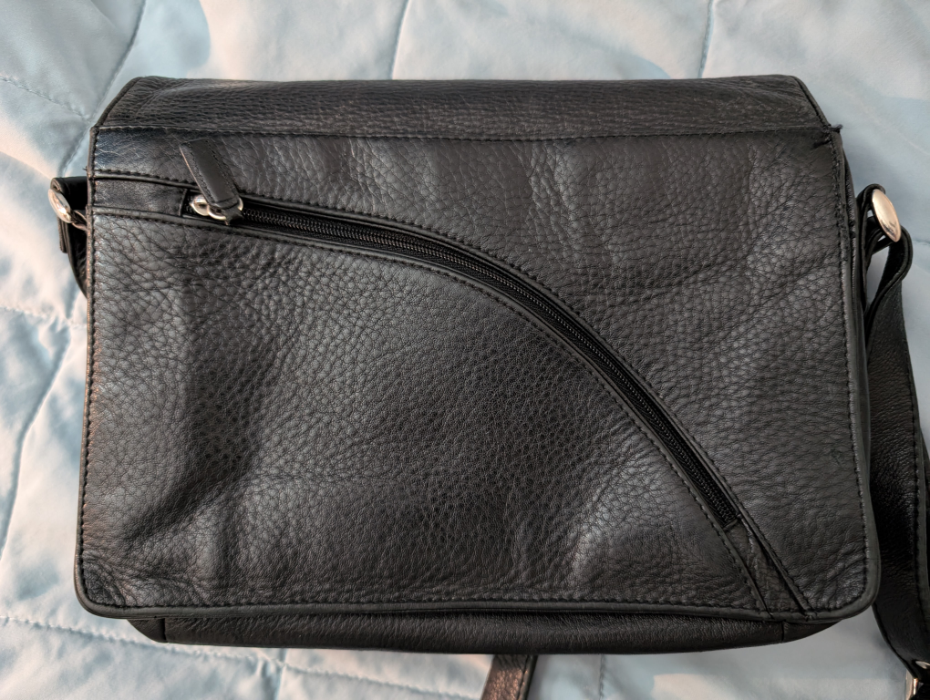 Derek Alexander Black Leather Crossbody Bag