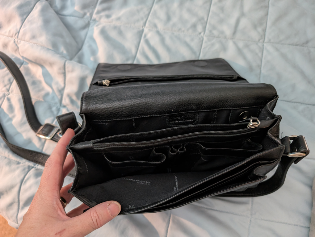 Derek Alexander Black Leather Crossbody Bag - photo 3