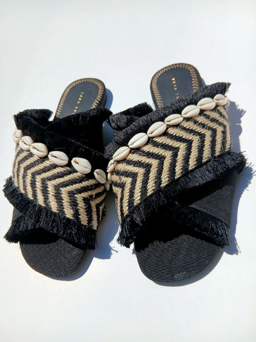 Zara Frayed Seashell Slides image indicator(4)