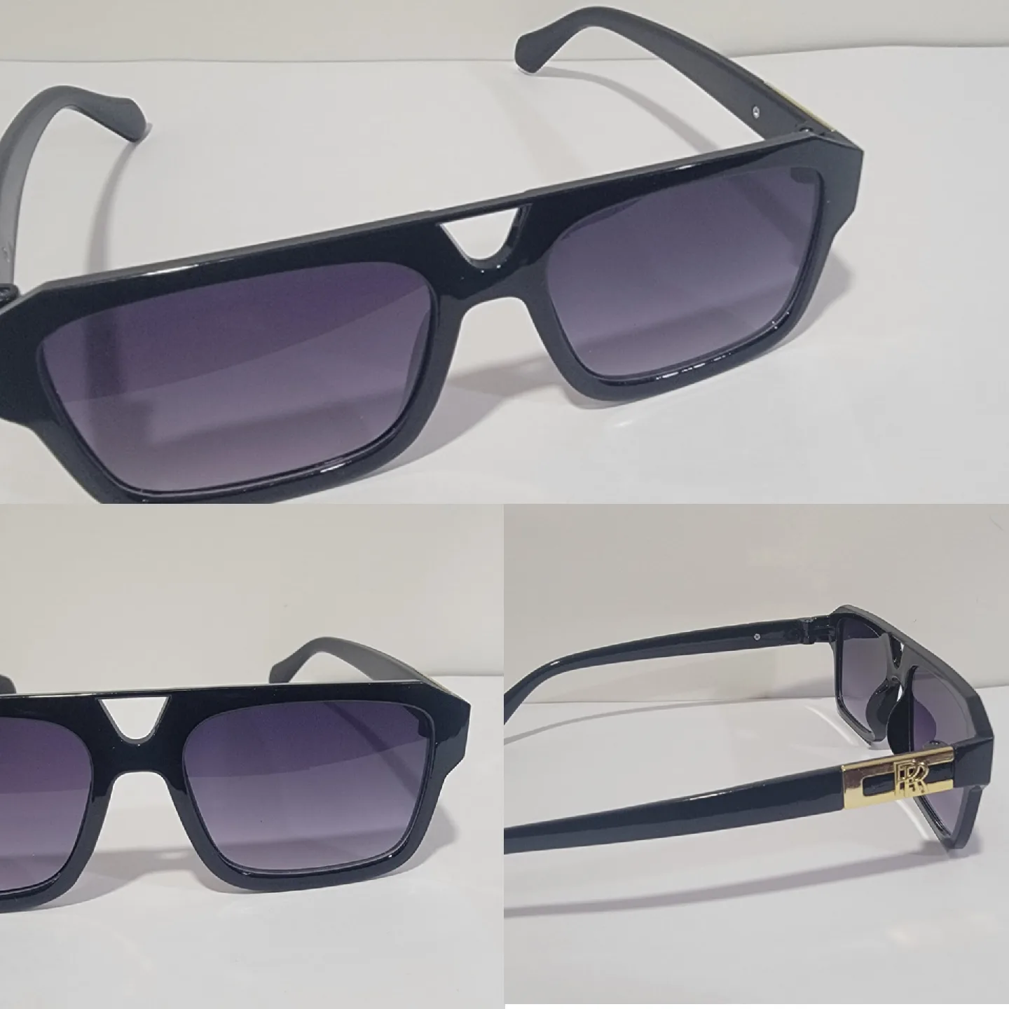 Black Sunglasses with Gold Detail thumbnail