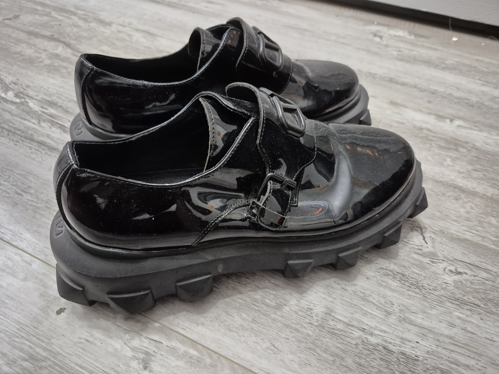 Valentino Garavani Black Patent Leather Loafers