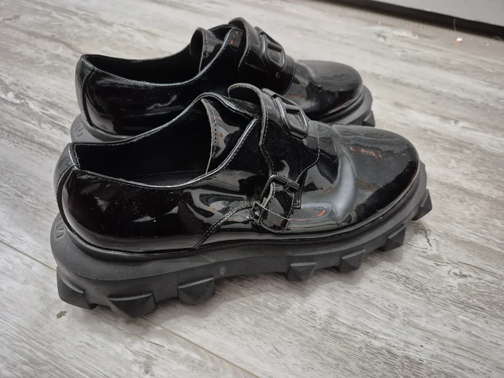 Valentino Garavani Black Patent Leather Loafers thumbnail