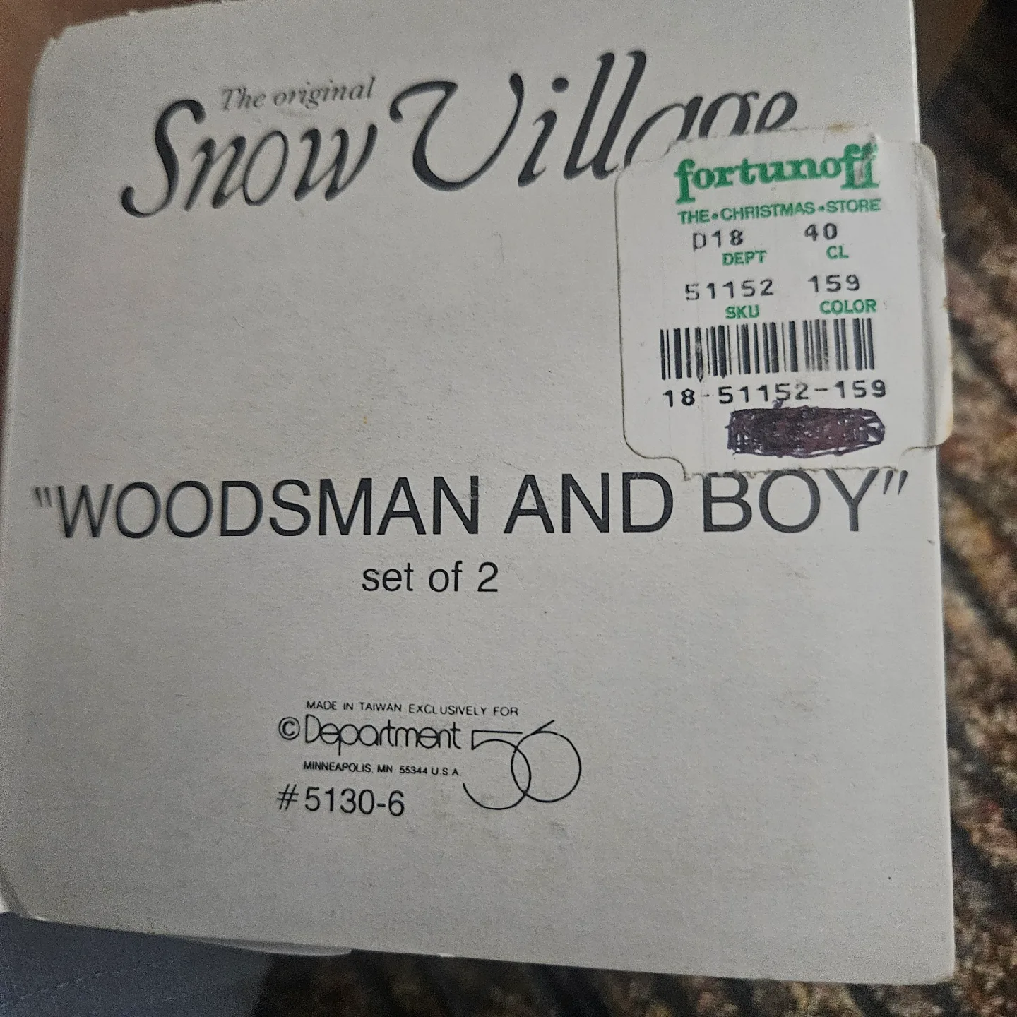 Snowman Willage Woodsman And Boy Dept.56 image indicator(2)