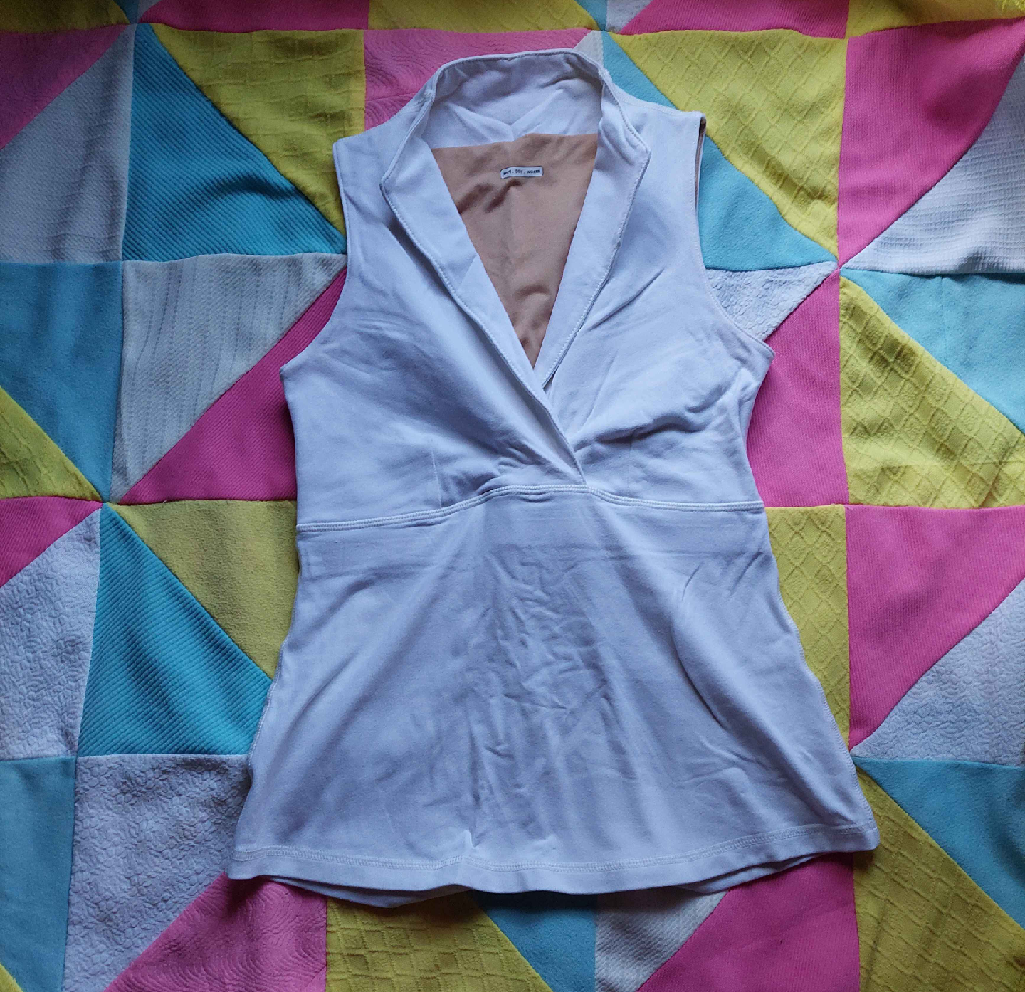 white Lululemon babydoll tank top