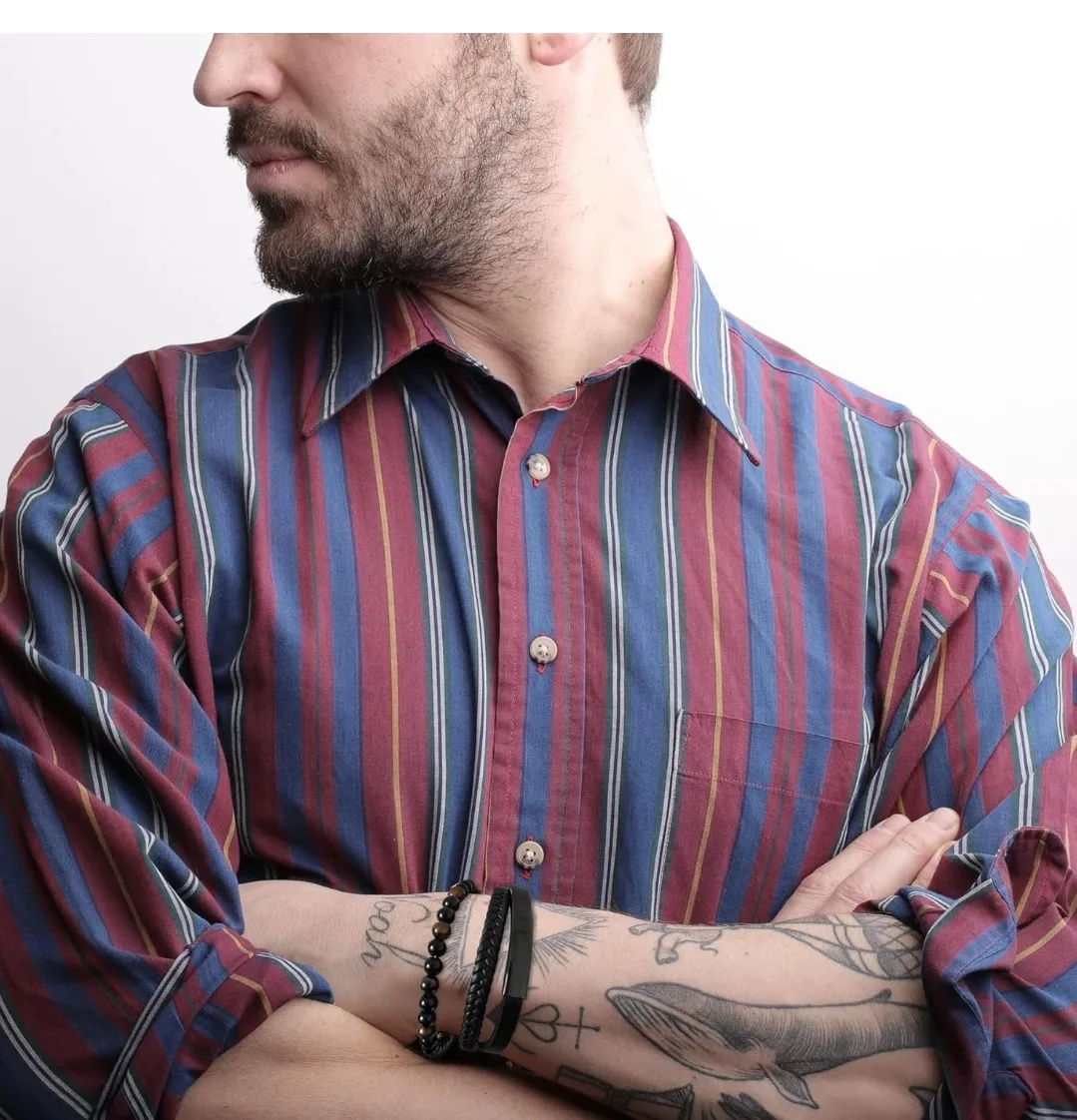 Tiger Eye Matee Black Onyx Leather Beaded Bracelet image indicator(10)