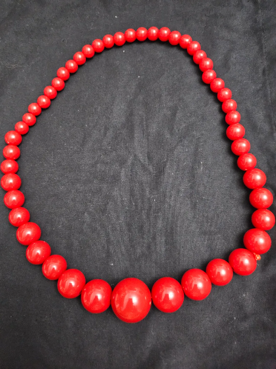 Red beaded necklace thumbnail