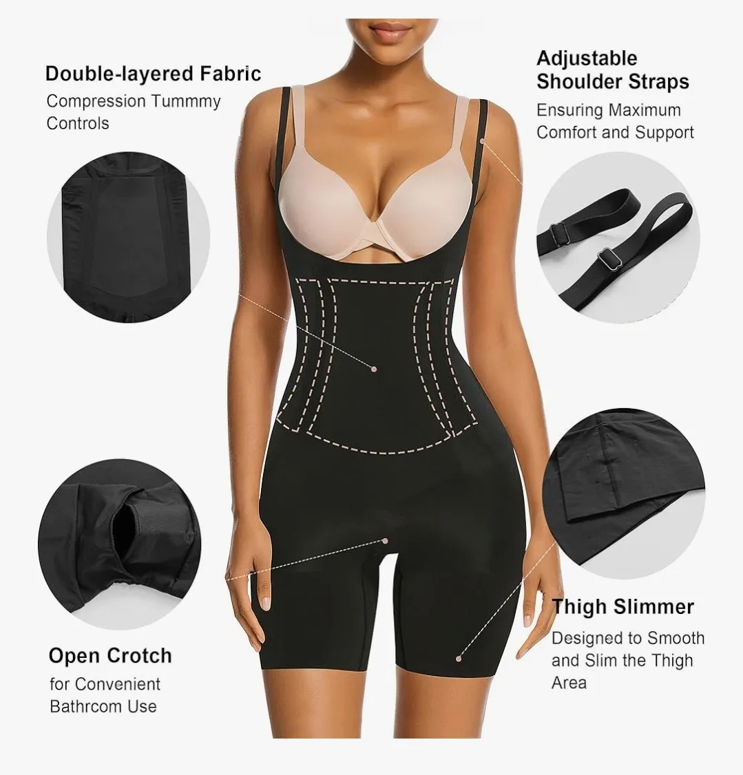 BNWT Shapermint Black Bodysuit image indicator(7)