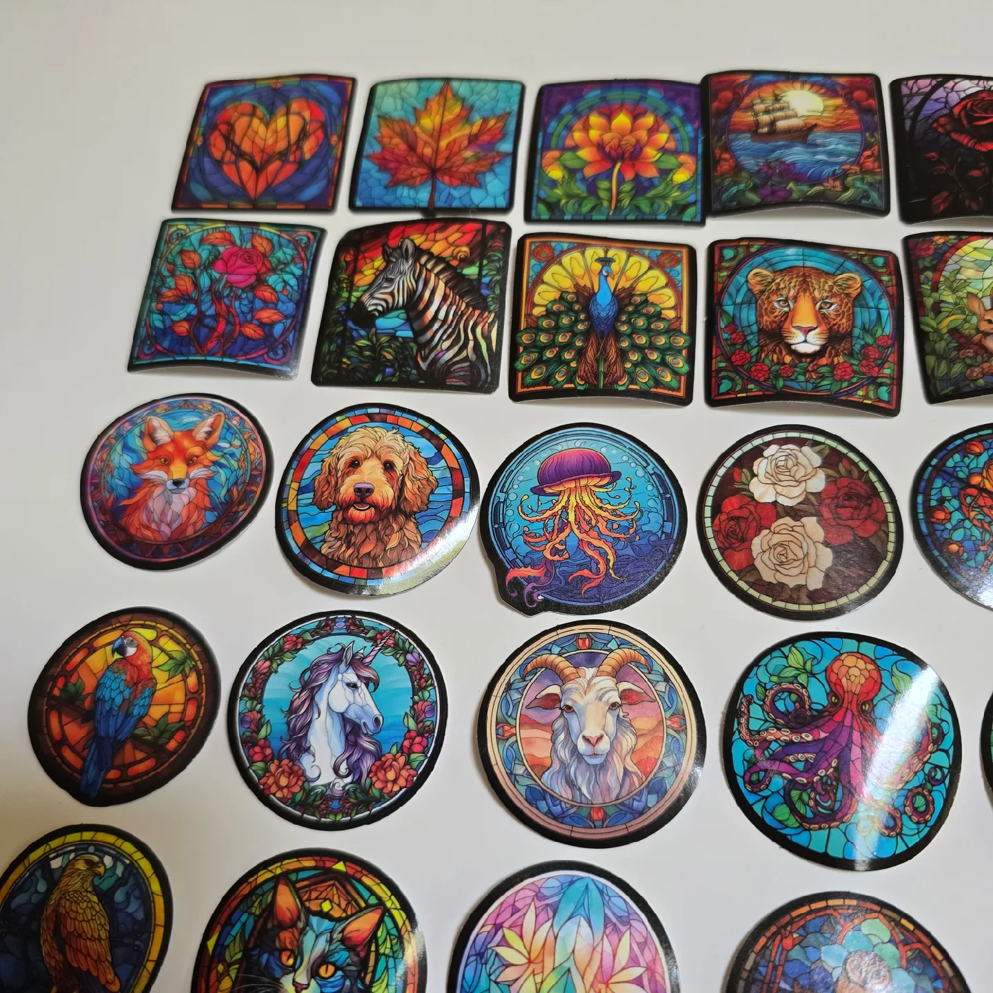 Lot of Glass Painting Vinyl Stickers NEW image indicator(2)