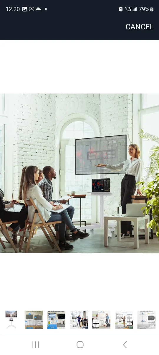 BONTEC Mobile TV STAND with Tilt Function image indicator(8)