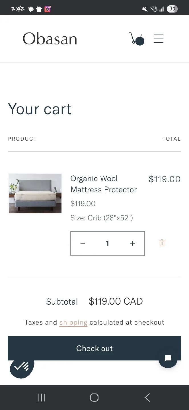 Obasan Organic Cotton Mattress image indicator(8)