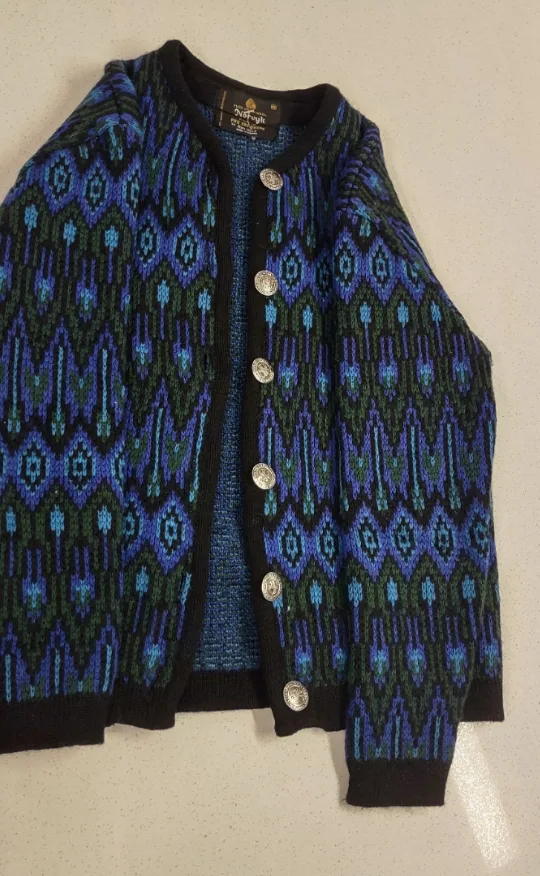(NEW) Vintage Narvyk Pure Virgin Wool Cardigan image indicator(5)