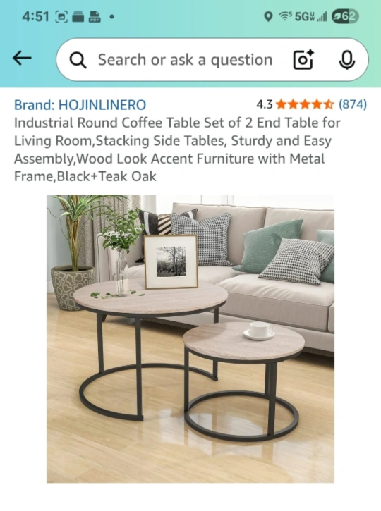 Walnut Nesting Coffee Table Set - Like New!
