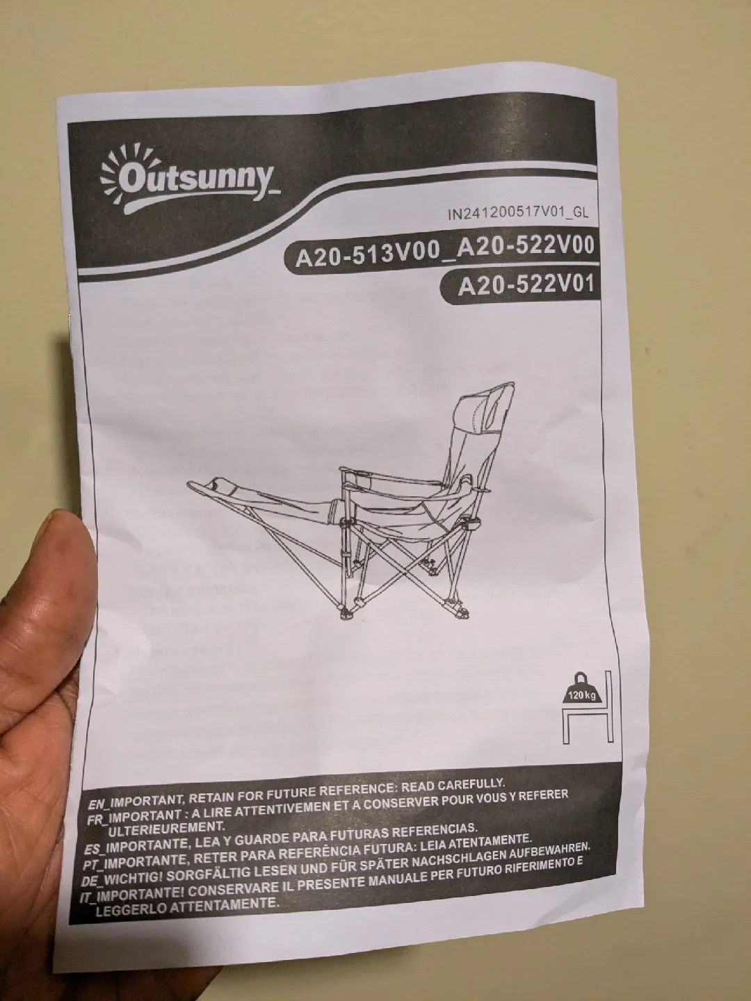 Outsunny Portable Reclining Chair image indicator(5)