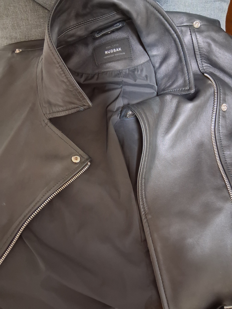 Rudsak Black Leather Jacket Size P/S - photo 3