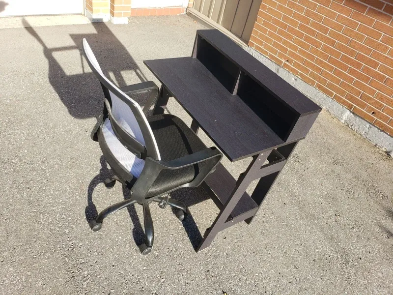 Desk and Office Chair Set - Black Set image indicator(2)