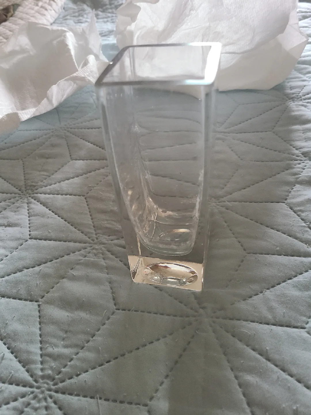 Clear Glass bud vase thumbnail
