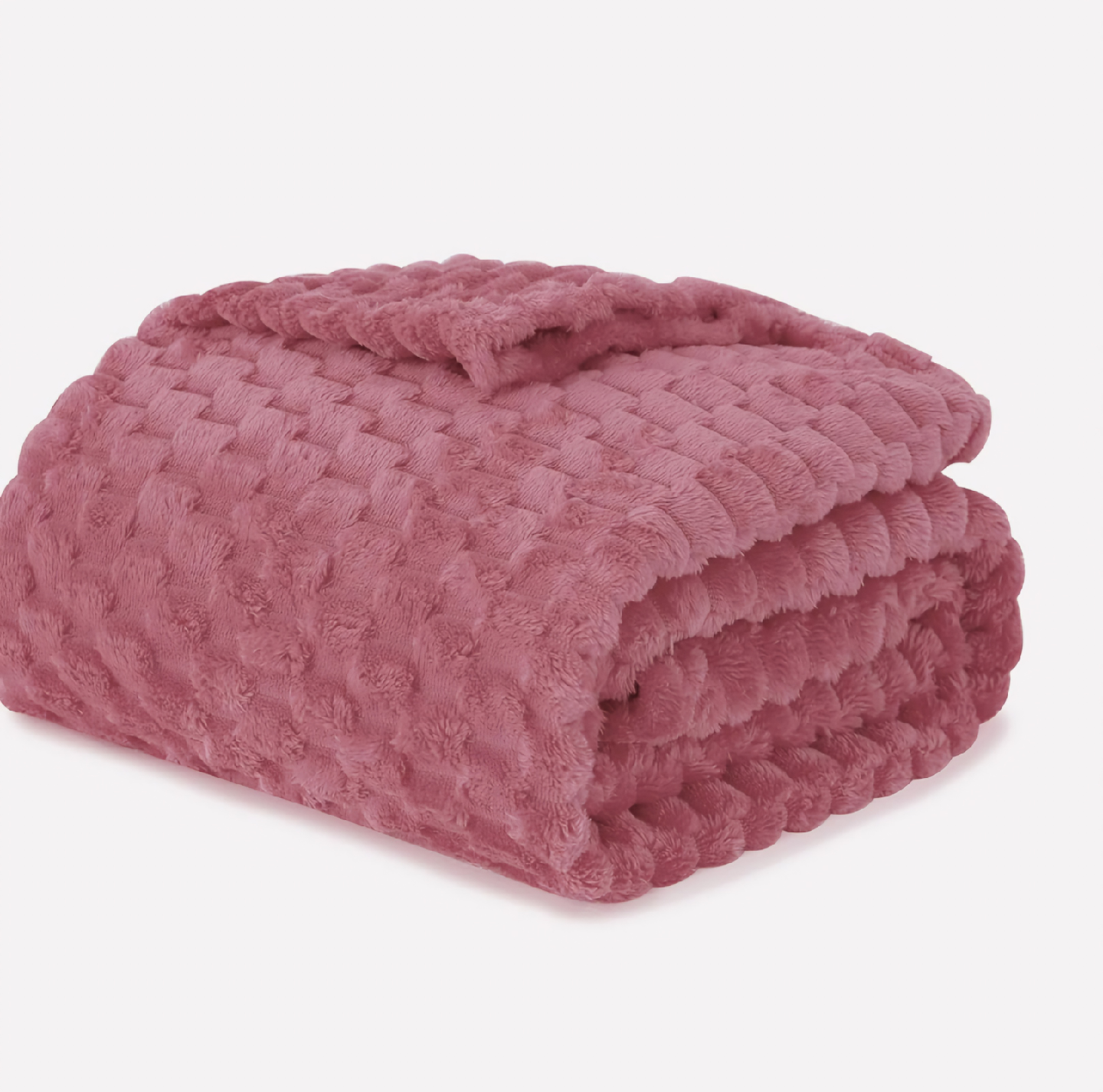Pink Textured Throw Blanket 30"×40"
