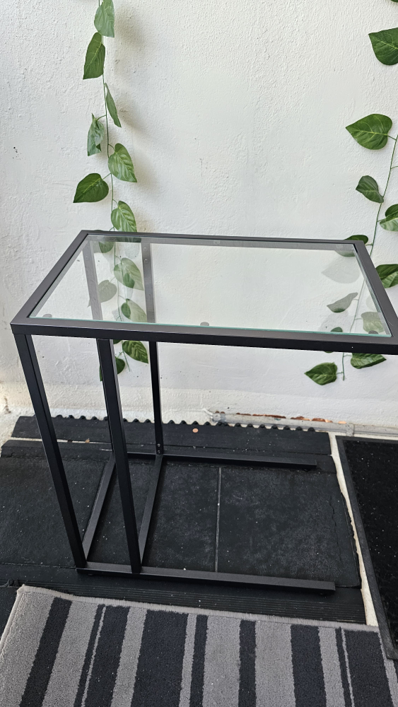 IKEA VITTSJÖ Laptop Stand - Black/Brown/Glass