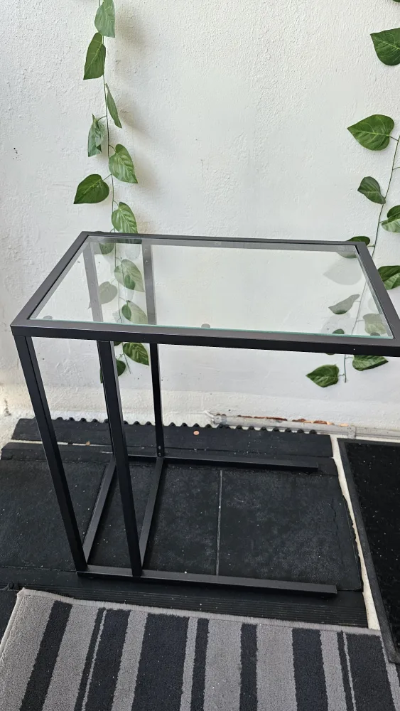 IKEA VITTSJÖ Laptop Stand - Black/Brown/Glass thumbnail