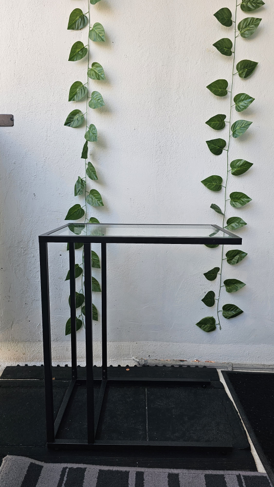 IKEA VITTSJÖ Laptop Stand - Black/Brown/Glass - photo 4