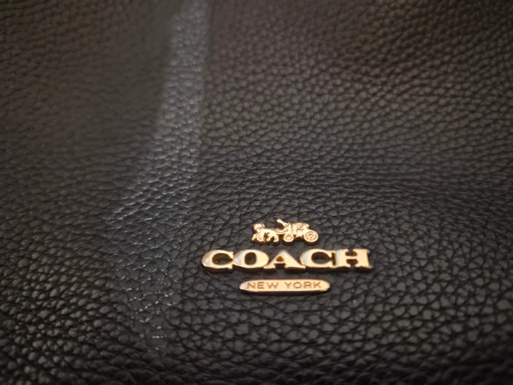 Coach Black Leather Tote Bag image indicator(2)