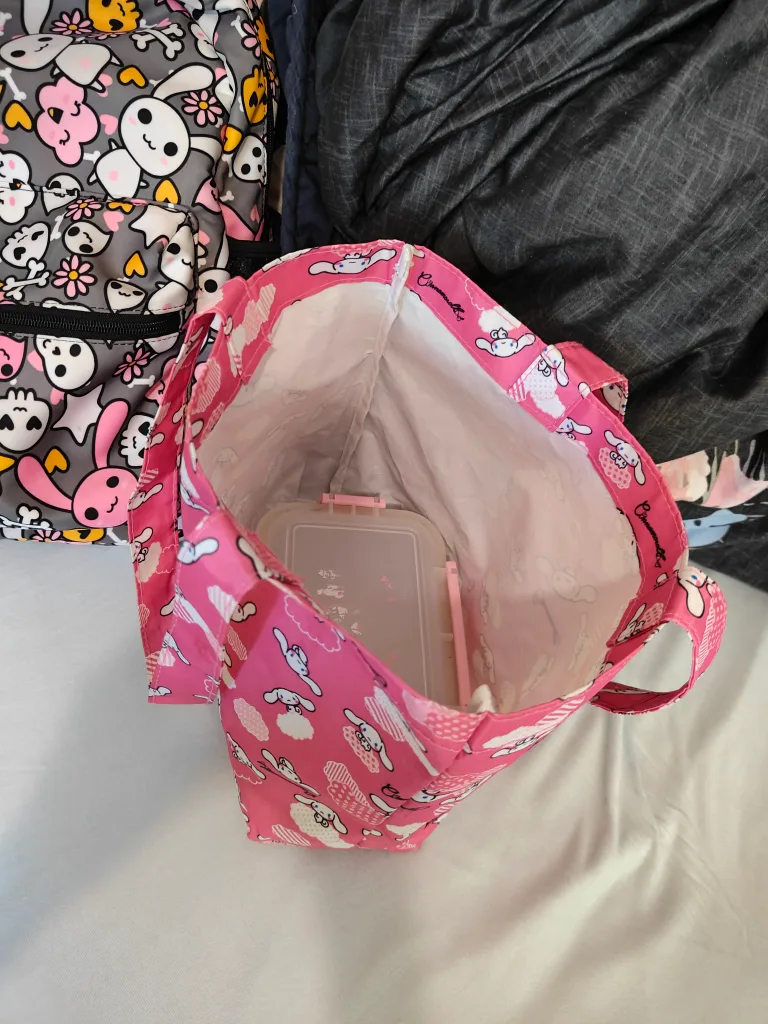 Kawaii Bunny Backpack and Cinnamoroll Lunch Bag Set 💖🧡 image indicator(6)