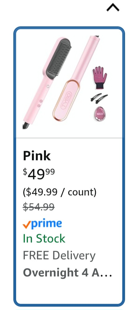 TYMO Ring Hair Straightening Comb - Pink - photo 3