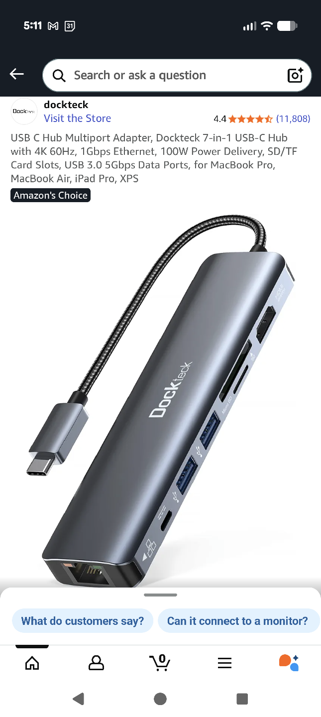 Dockteck 7-in-1 USB-C Hub - New in Box!