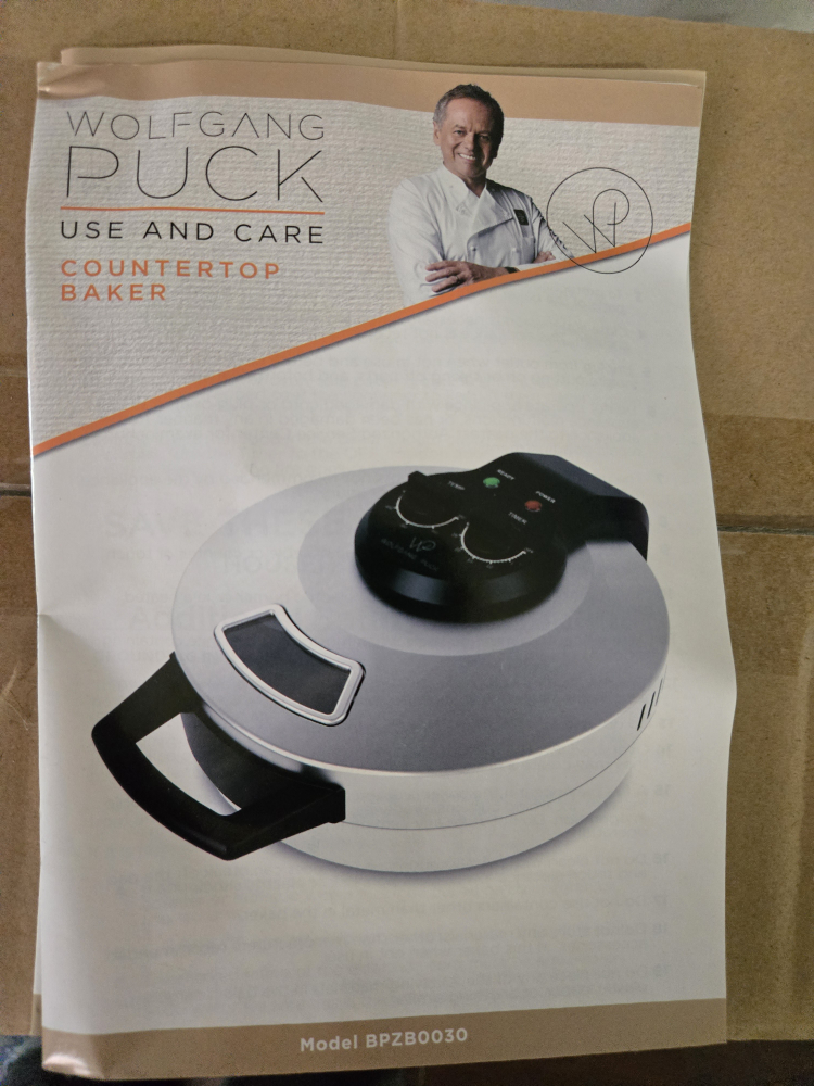 Wolfgang Puck Countertop Baker Model BPZB0030