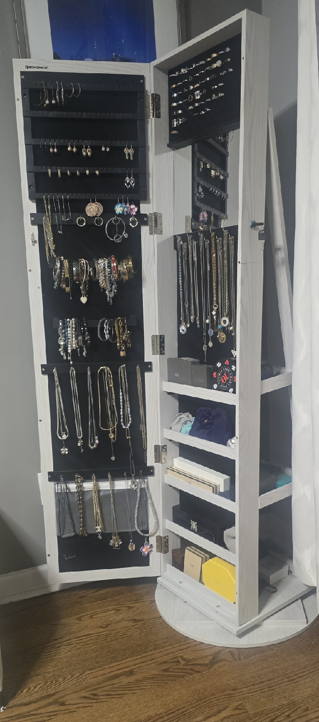 Sealed in box 360 Rotating jewelry armoire cabinet. - photo 3