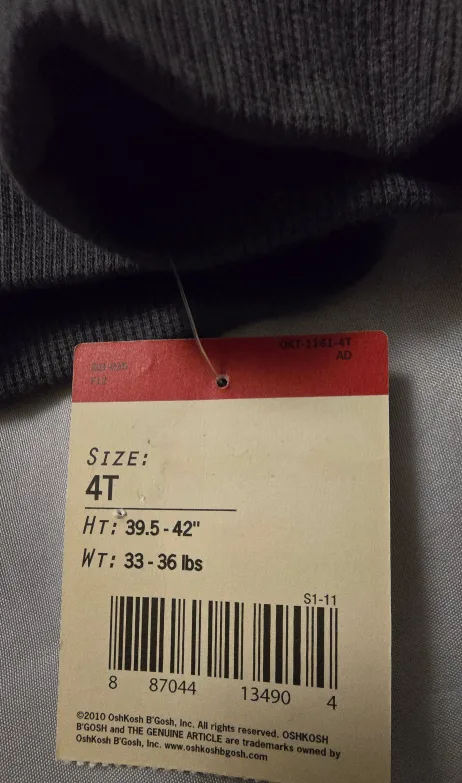 NEW! OshKosh B'gosh Girls Hoodie! - Size 4T image indicator(8)