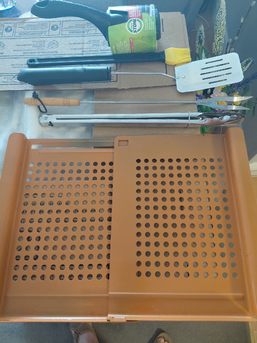 BBQ Tool Set with Grill Cleaning Block