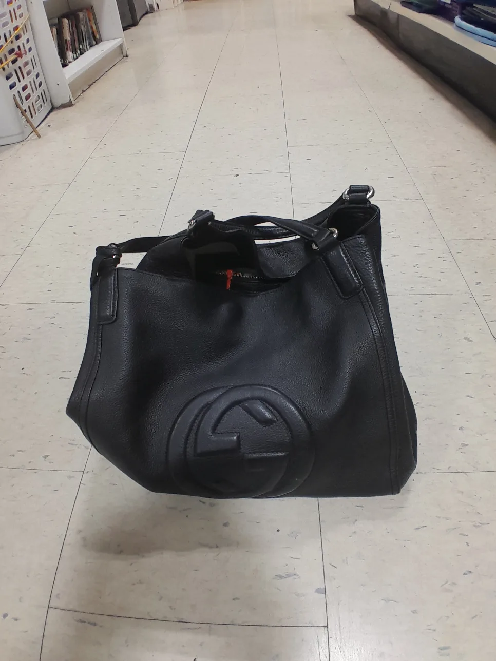 Gucci Black Leather Shoulder Bag thumbnail