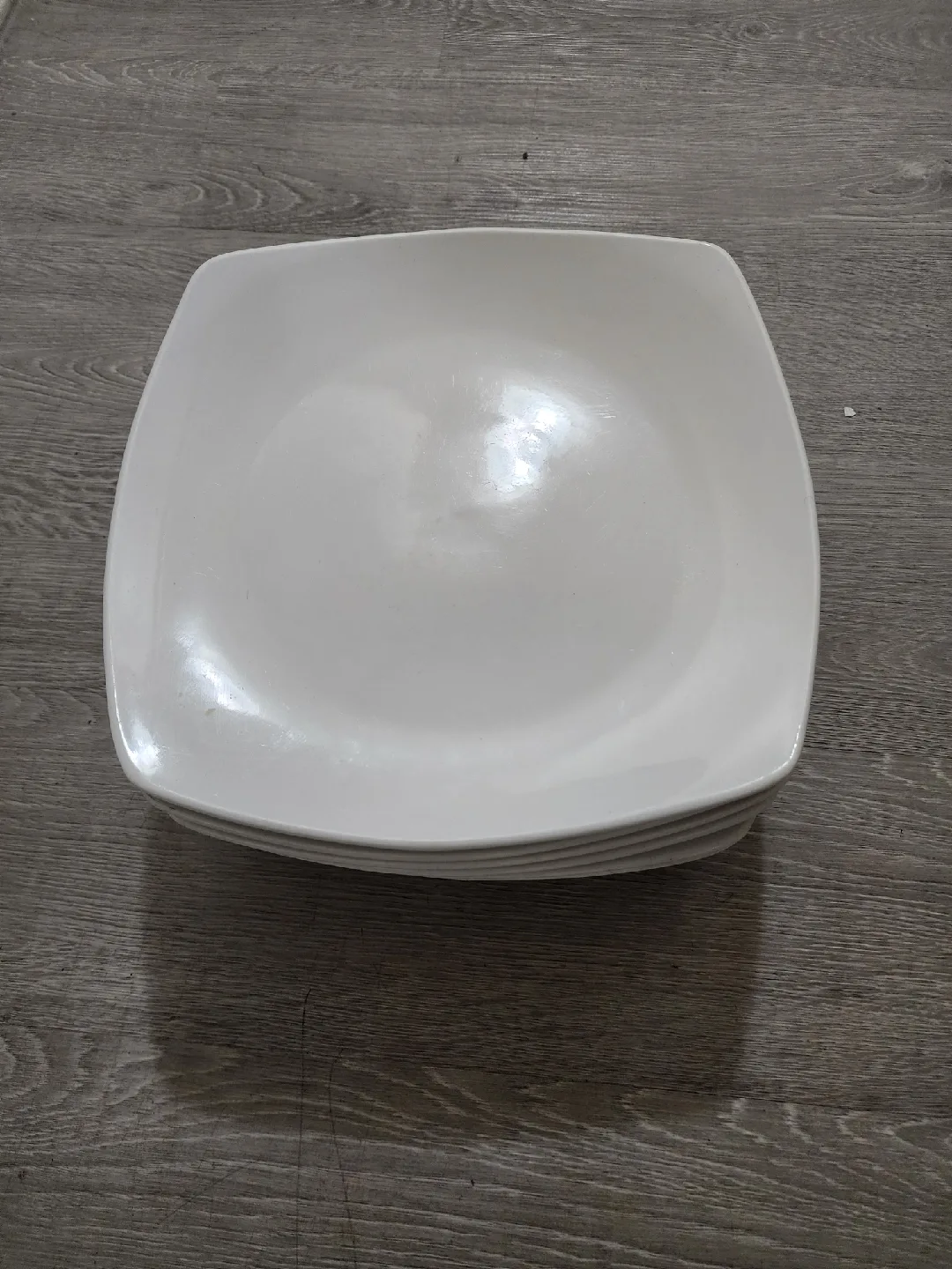 White Square Dinner Plates 10 Pcs image indicator(9)