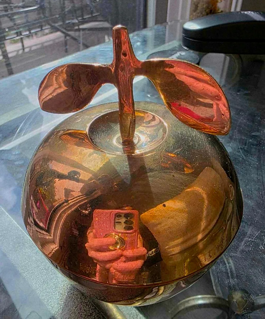 Decorative brass Apple Container thumbnail