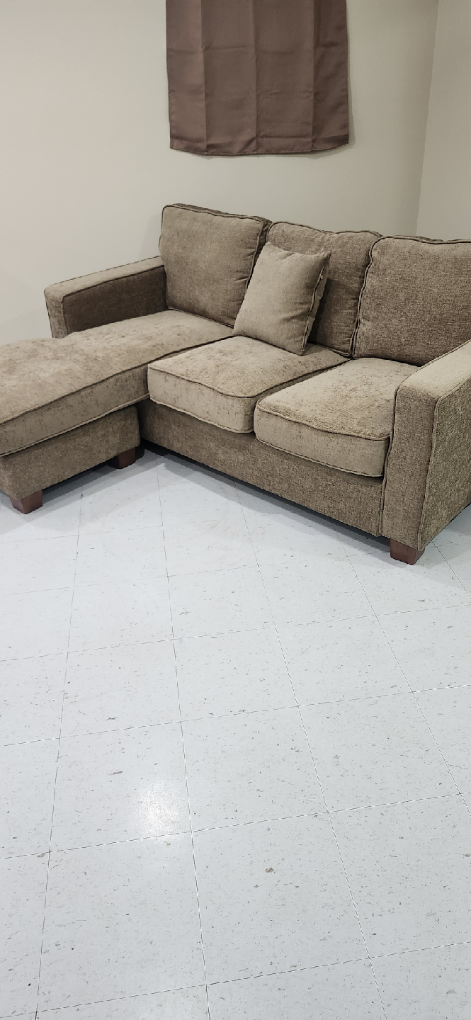 Space Saving Brown Sectional Sofa with Chaise Lounge - photo 2