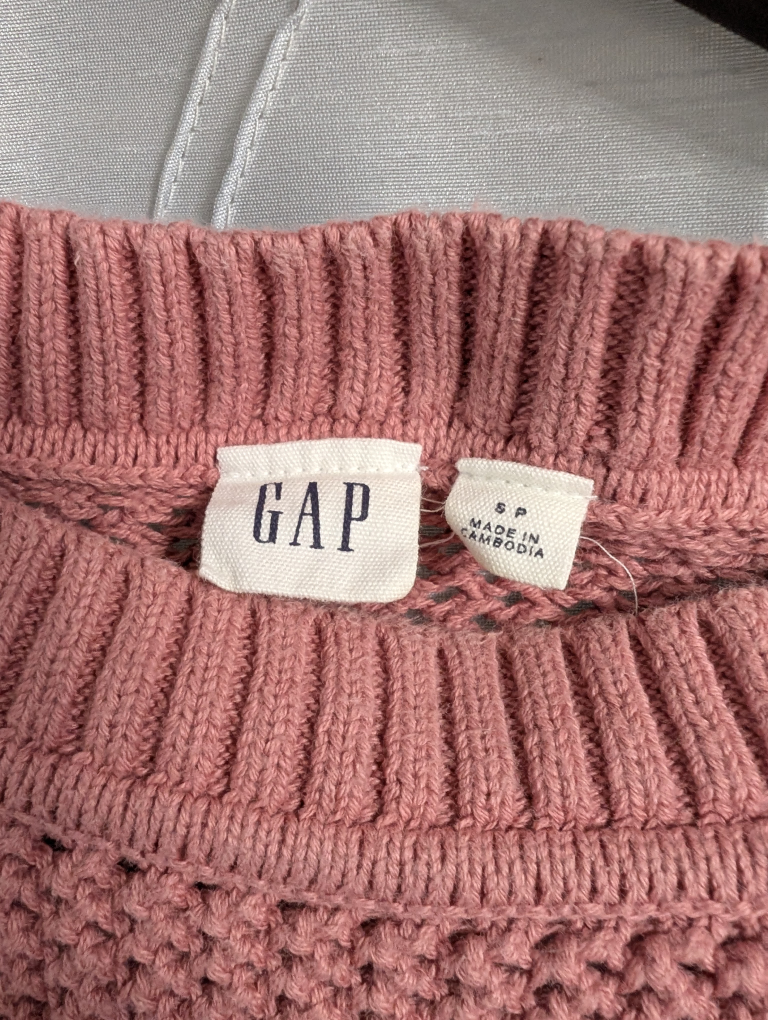 GAP Pink Knit Short Sleeve Top - Size S - photo 2