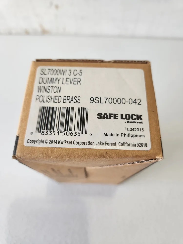 Weiser Winston Dummy Lever - Polished Brass image indicator(2)