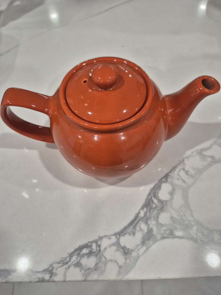 Orange Ceramic Teapot - photo 2