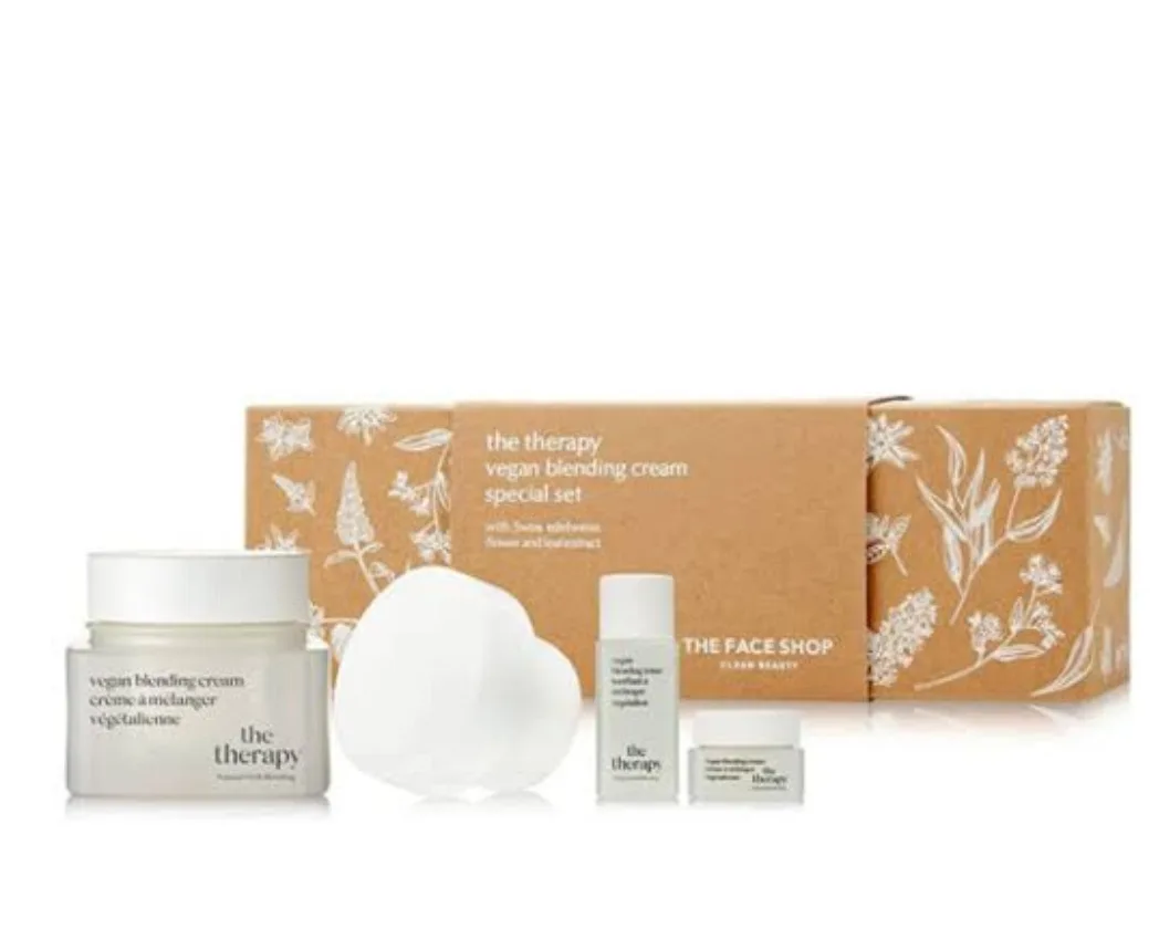 Brand NEW in Box The Face Shop Therapy Vegan Set image indicator(7)