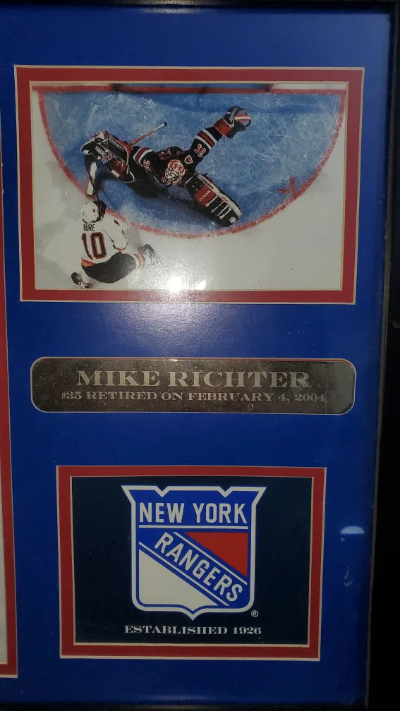 Mike Richter NY Rangers Framed Jersey image indicator(4)