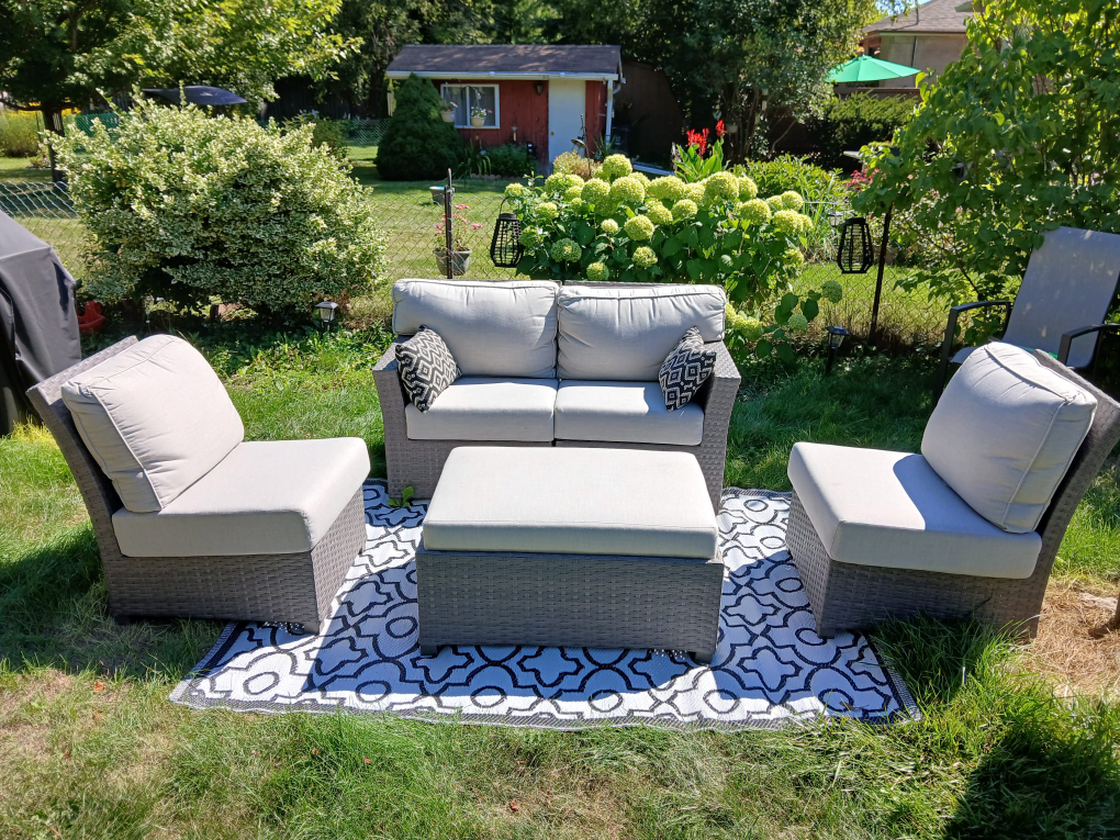 Moving Sale: Patio Set with Covers & Char-Broil Grill
