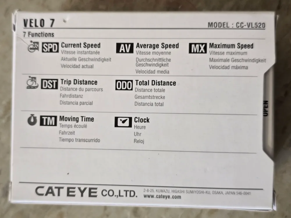 New Cateye Velo 7 Wired Bike Computer image indicator(2)