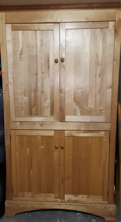 Wooden Armoire/Wardrobe - 77"x41"x25"