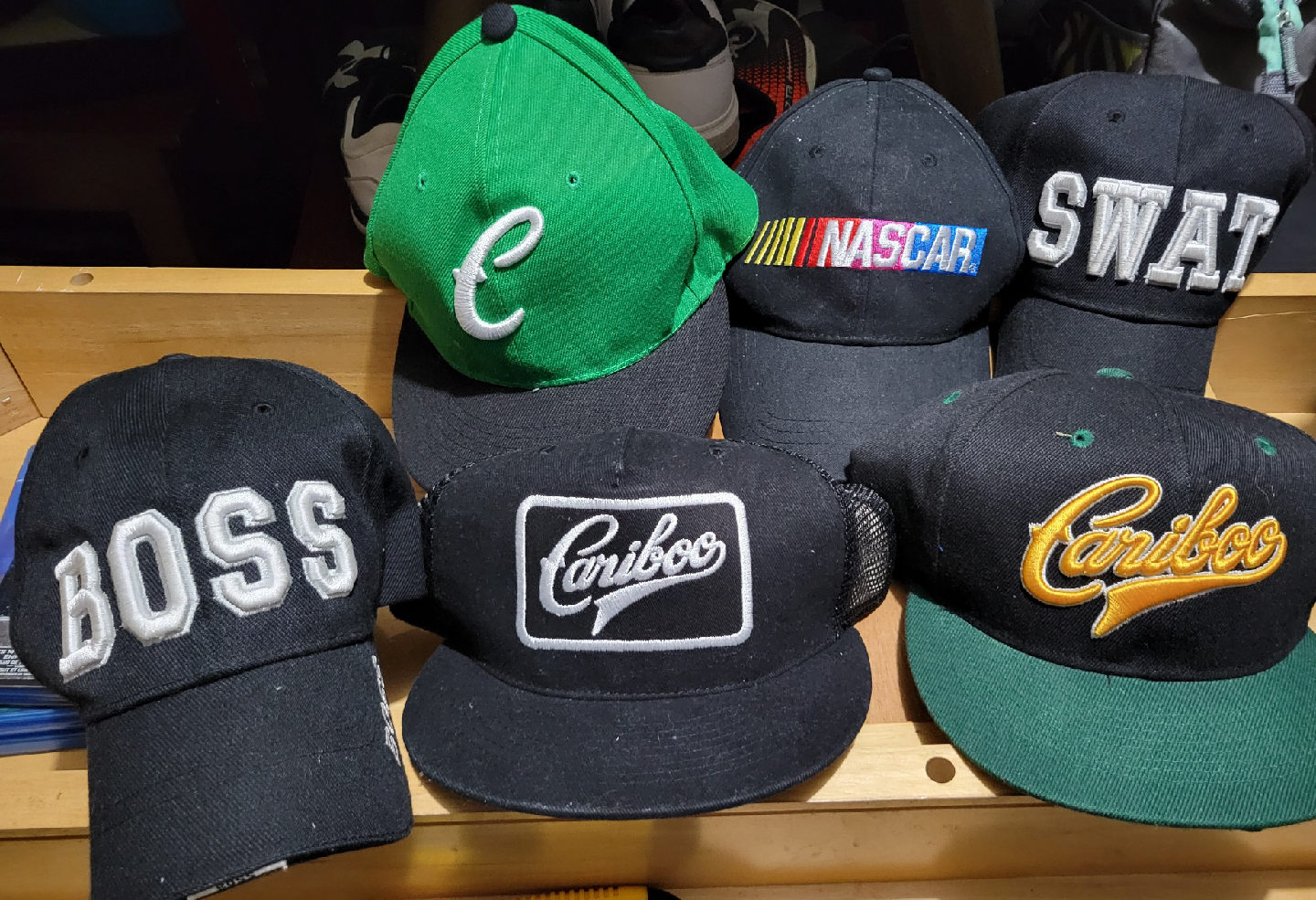 Assorted Branded Caps.