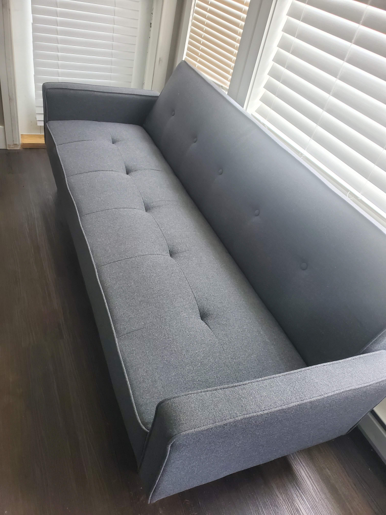 Grey Futon Sofa Bed - photo 2