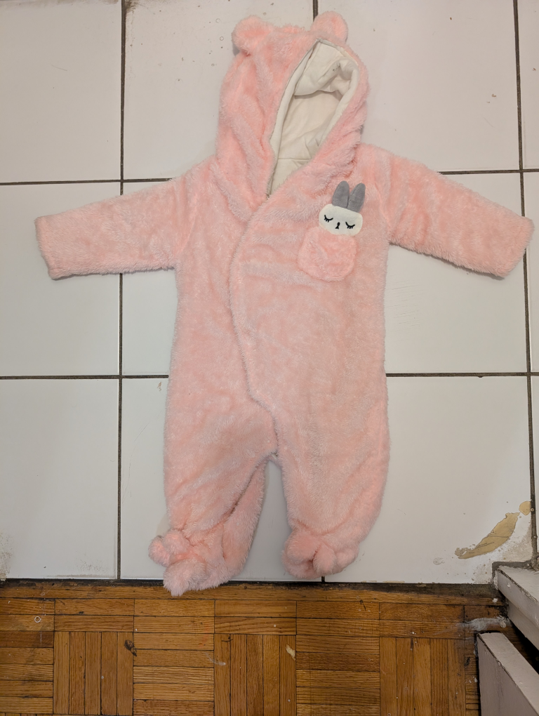 Pink Baby Bunting Suit 9-12M