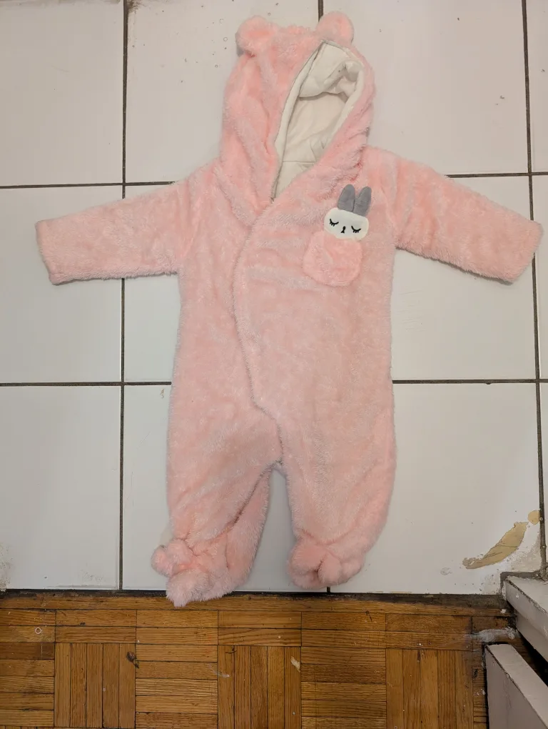 Pink Baby Bunting Suit 9-12M