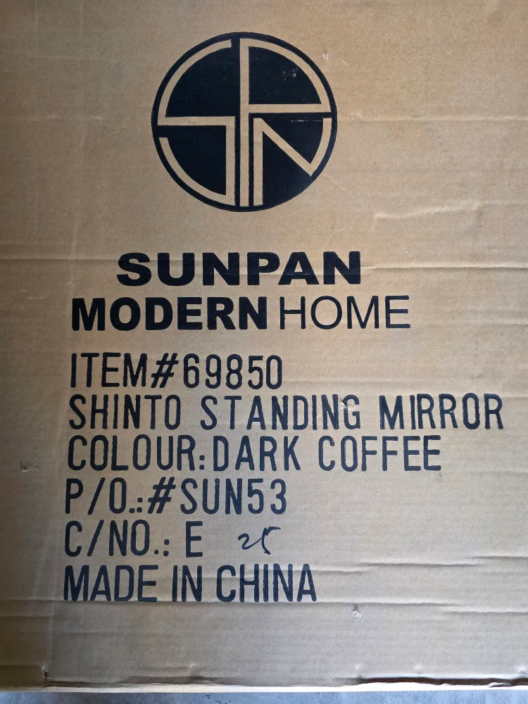SUNPAN Shinto Standing Mirror - Dark Coffee image indicator(2)