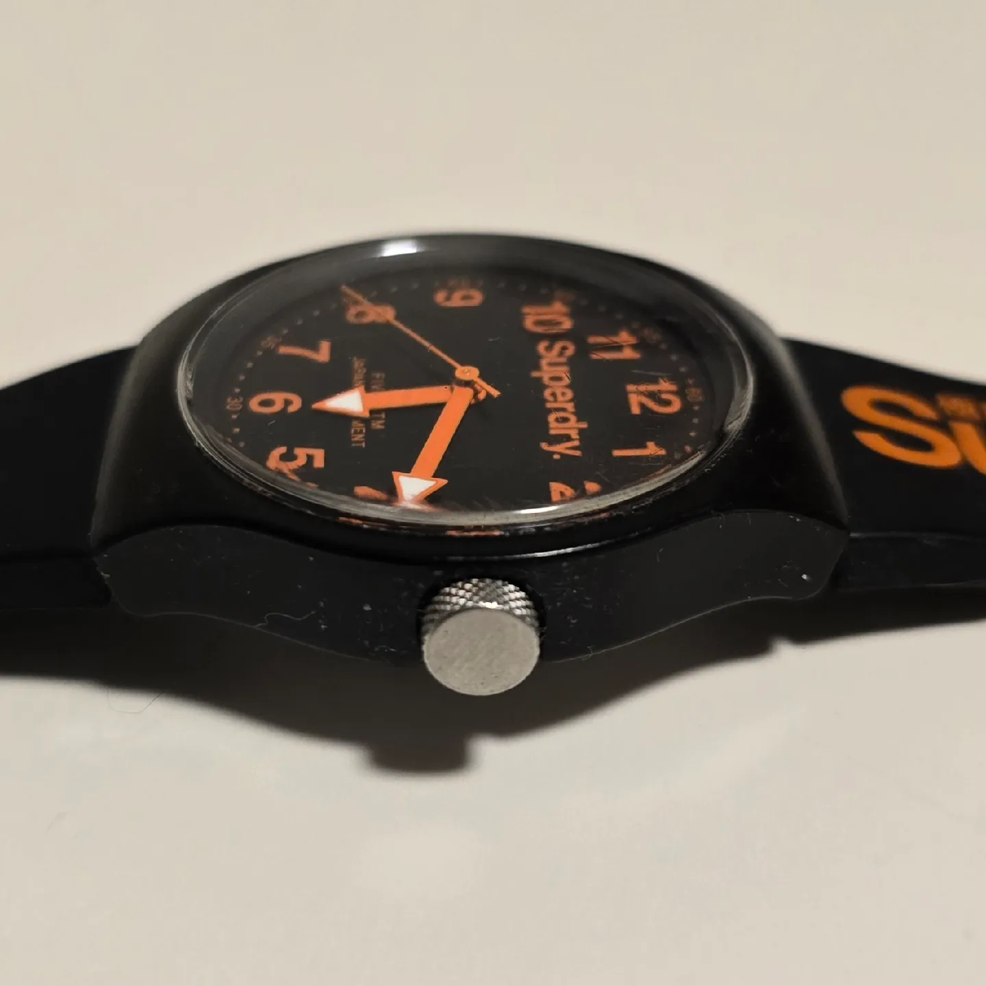 Superdry Black And Orange Watch New battery image indicator(3)